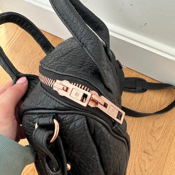 Alexander Wang Mini Rockie Top Handle Shoulder Bag Pebbled Leather Studded Botto - Picture 9 of 15